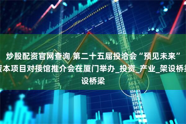 炒股配资官网查询 第二十五届投洽会“预见未来”资本项目对接馆推介会在厦门举办_投资_产业_架设桥梁